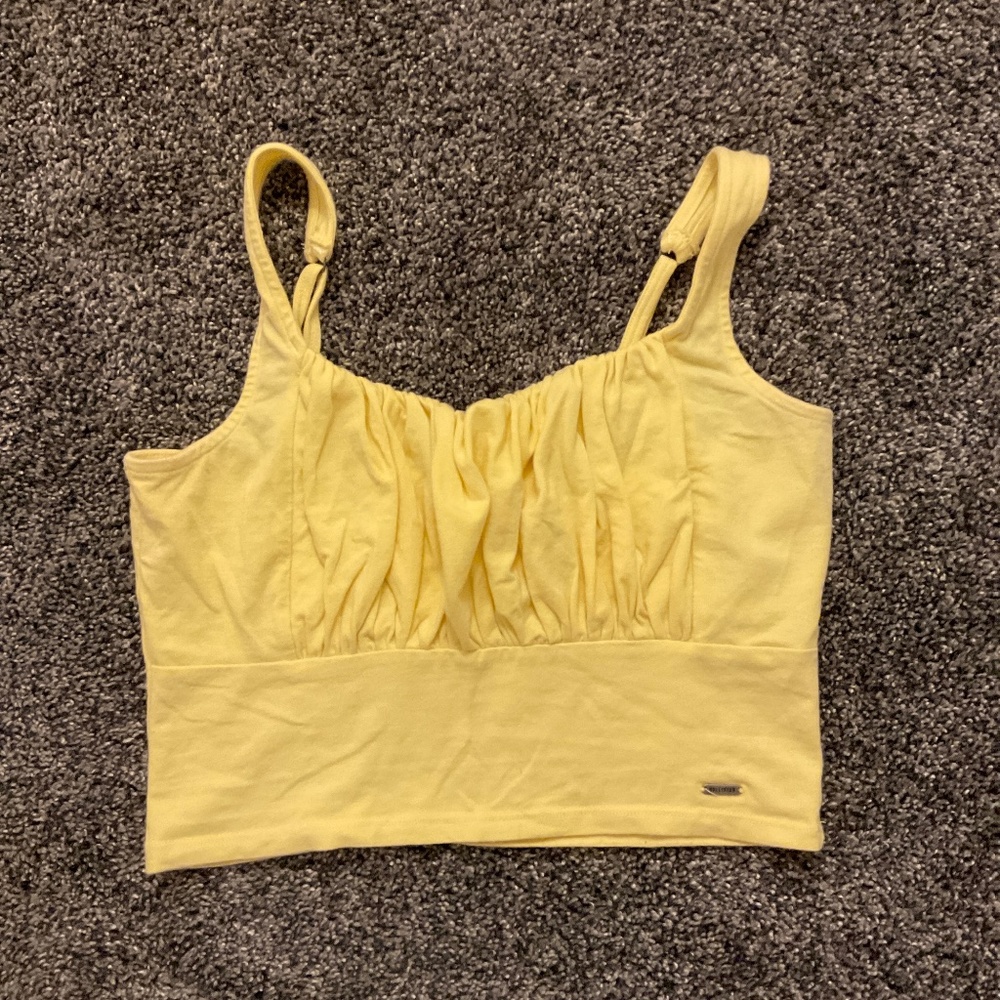 Hollister Yellow Cropped Tank